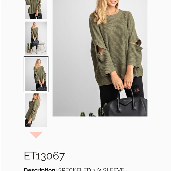 New! Speckled Blend Sweater Knit Top - Picture 3 of 5